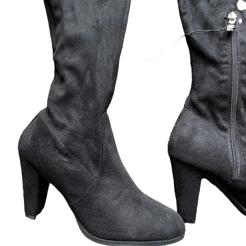 Catherine Malandrino Monarch Heeled Over The Knee Boots 8.5 Black New